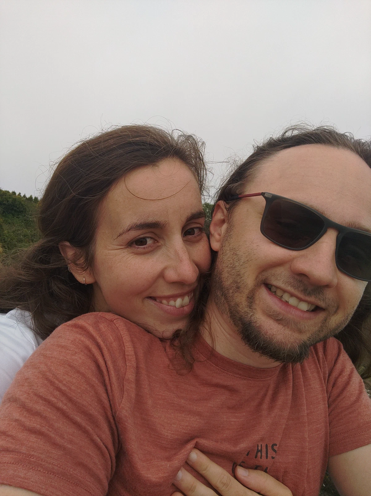 Selfie von uns beiden, Wange an Wange